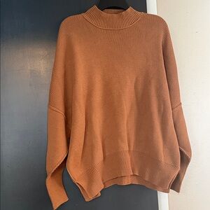 Zenana Outfitters Cowl Neck Sweater - Tan